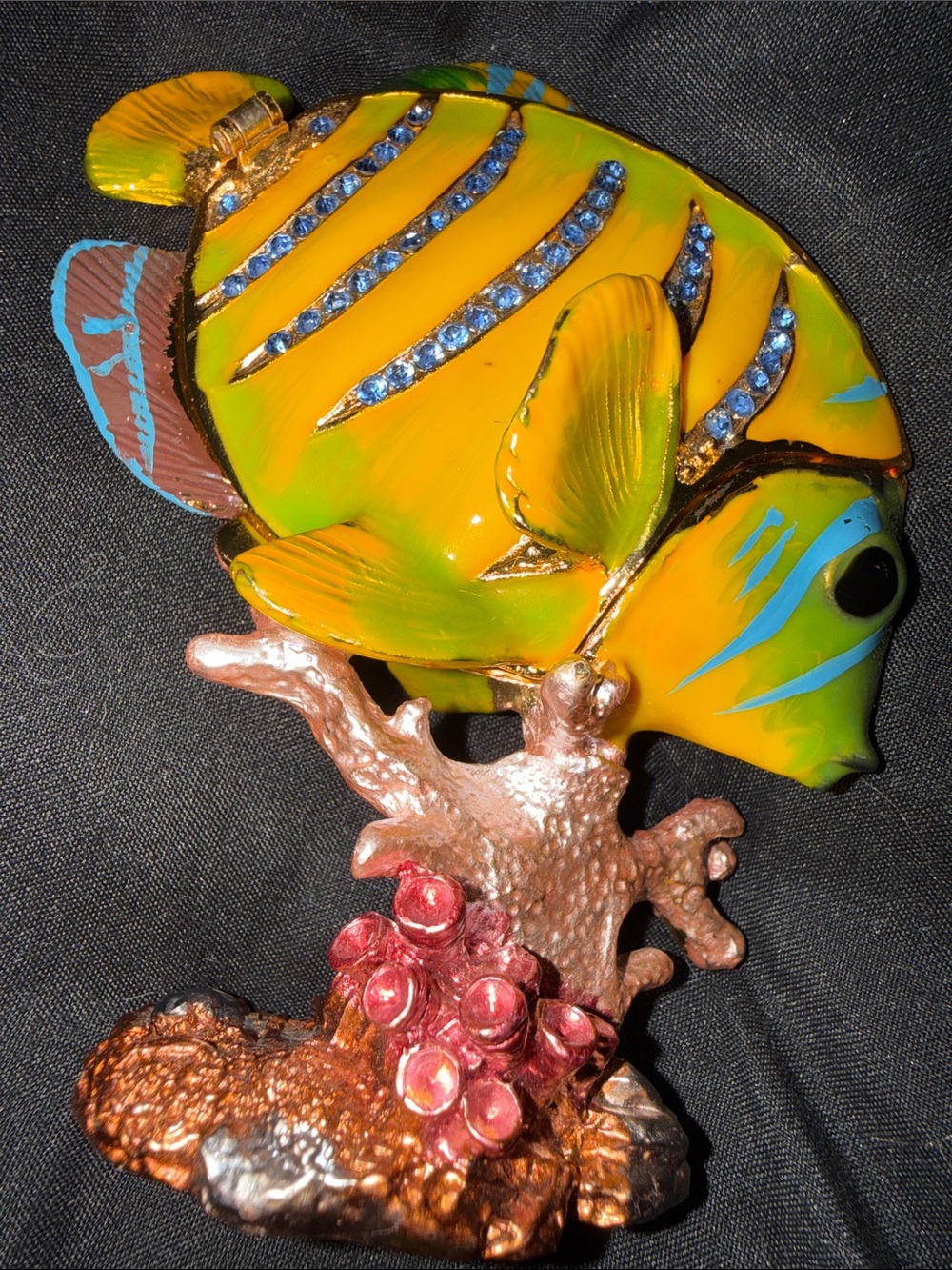 Tropical‎ Fish Figurine trinket box
